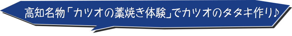 高知名物 カツオの藁焼き体験でカツオのタタキ作り